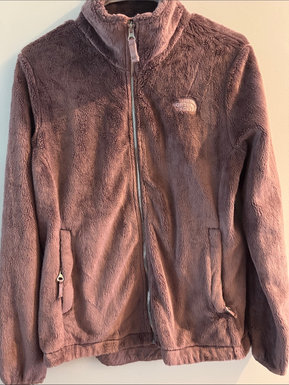 The North Face Girls' Plush Full-Zip Jacket in Dusty Rose
